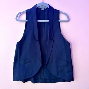 Proenza Schouler navy blue mid length cotton vest